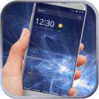 Abstract neon line launcher