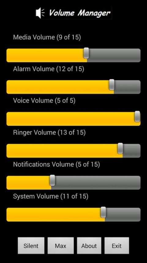Volume Manager screenshot 2