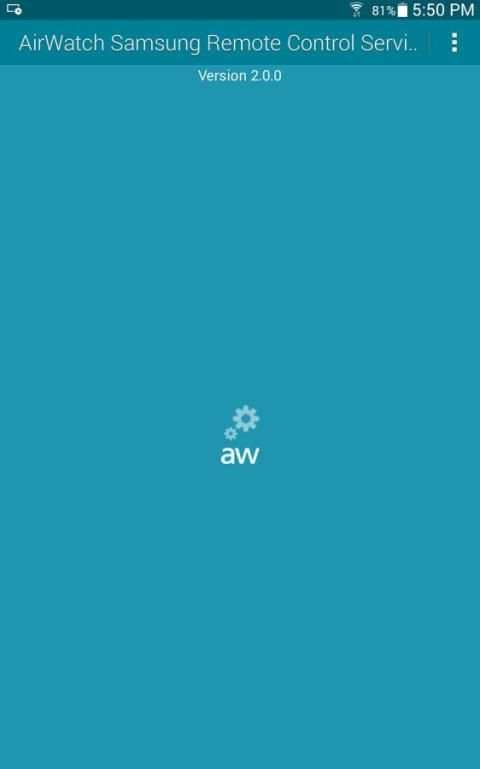 AirWatch Samsung RC Service screenshot 1