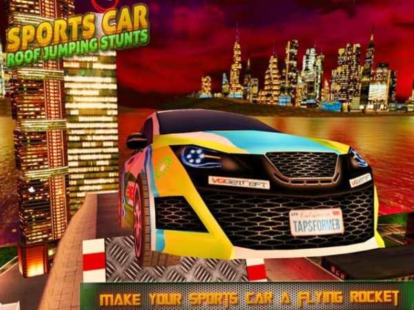 Sports Car Jumping Roof Stunts screenshot 2