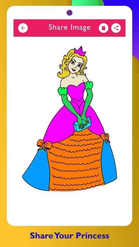 Princess Painting Games स्क्रीनशॉट 1
