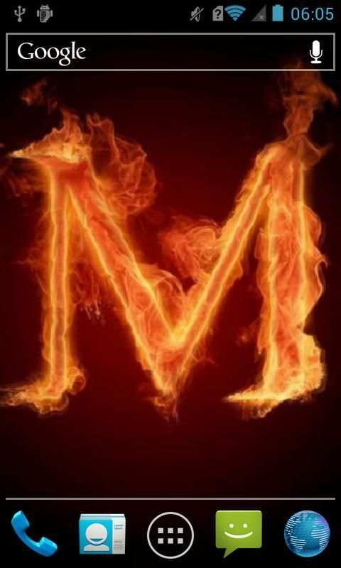 Fiery letter M live wallpaper screenshot 2