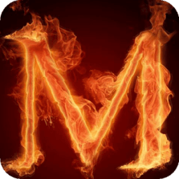 ikon Fiery letter M live wallpaper