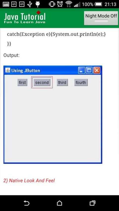 Learn Java : Java Tutorial скриншот 3