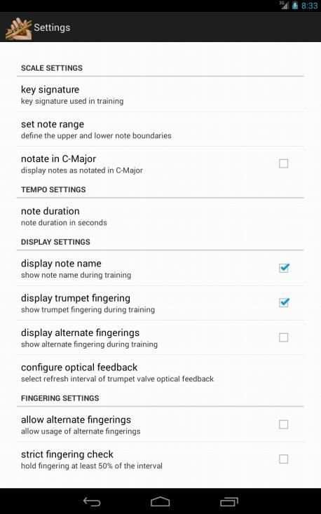 Trumpet Fingering Trainer Demo скриншот 1