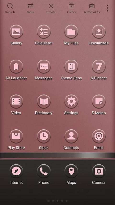 Pink and gray Launcher theme screenshot 1