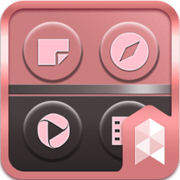 Pink and gray Launcher theme иконка