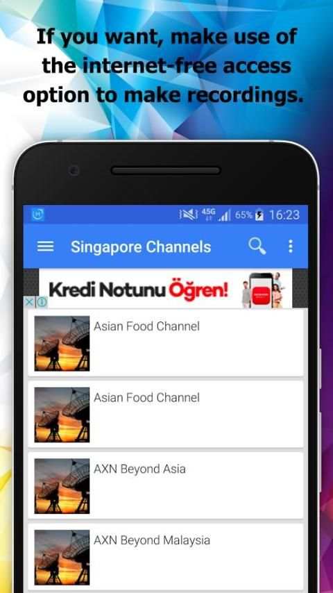 TV Singapore Channels Info स्क्रीनशॉट 1