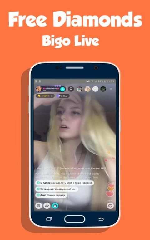 Free Bigo Live Diamonds tips screenshot 1