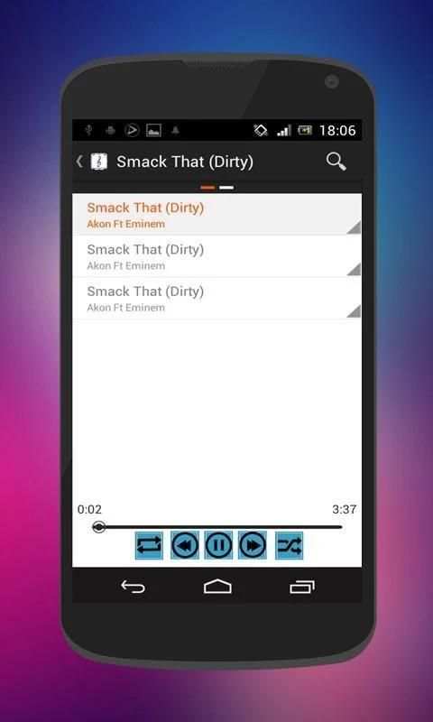 Clear MP3 Music Player Free स्क्रीनशॉट 1