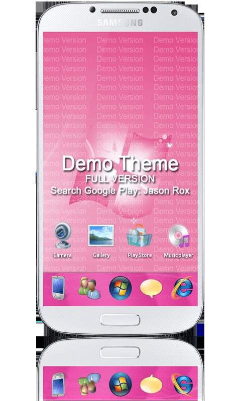 Windows 7 Pink Lite Edition GO Launcher EX Theme screenshot 6