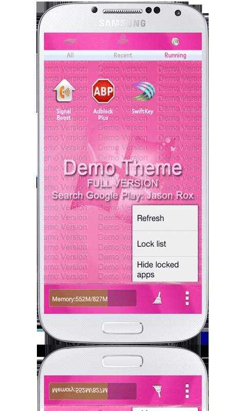 Windows 7 Pink Lite Edition GO Launcher EX Theme screenshot 2
