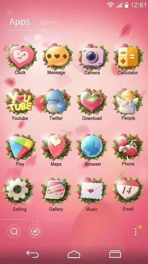 Love Story GO Launcher Theme स्क्रीनशॉट 2