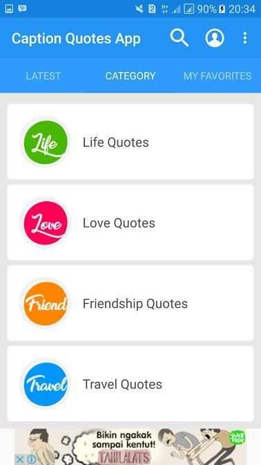 Caption Quotes App скриншот 4