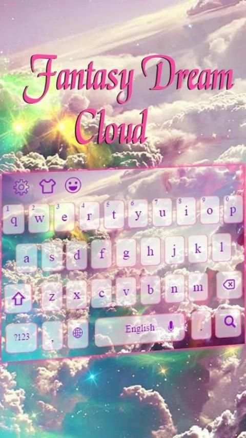 fantasy cloud keyboard theme скриншот 3