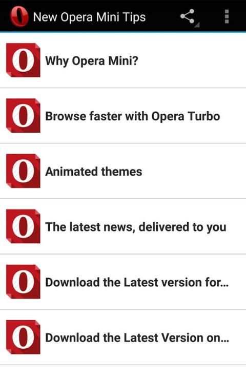 New Opera Mini Tips скриншот 2