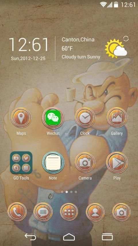 Popeye GO Launcher Theme 5 تصوير الشاشة