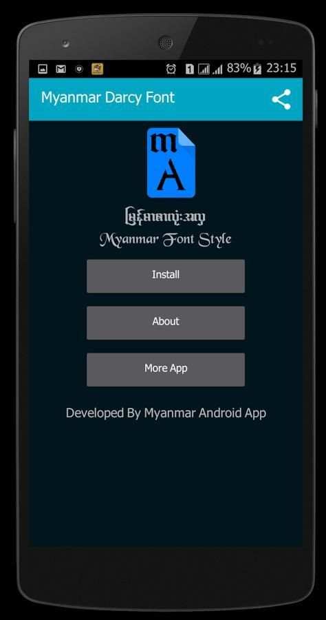 Myanmar Darcy Font(Font Style) screenshot 7