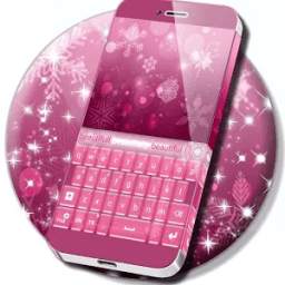 Pink Christmas For GO Keyboard