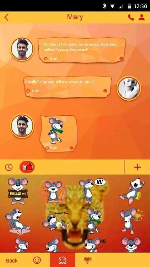 Polygon Leopard Emoji Keyboard screenshot 2