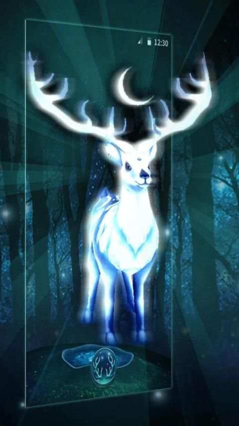 White Deer 3D Theme स्क्रीनशॉट 1