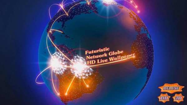 Futuristic Network Globe 3D screenshot 3
