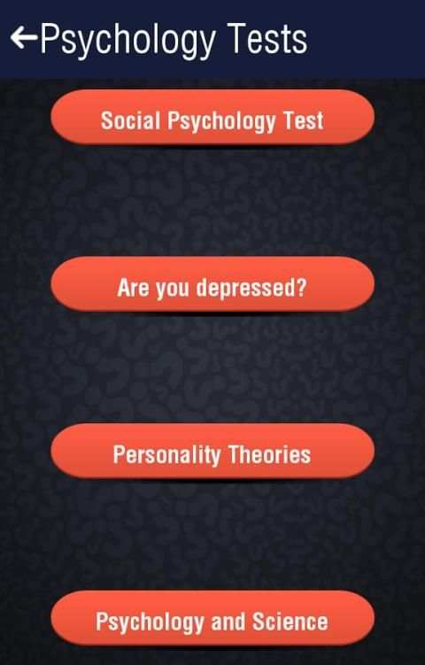 Psychology Test screenshot 1