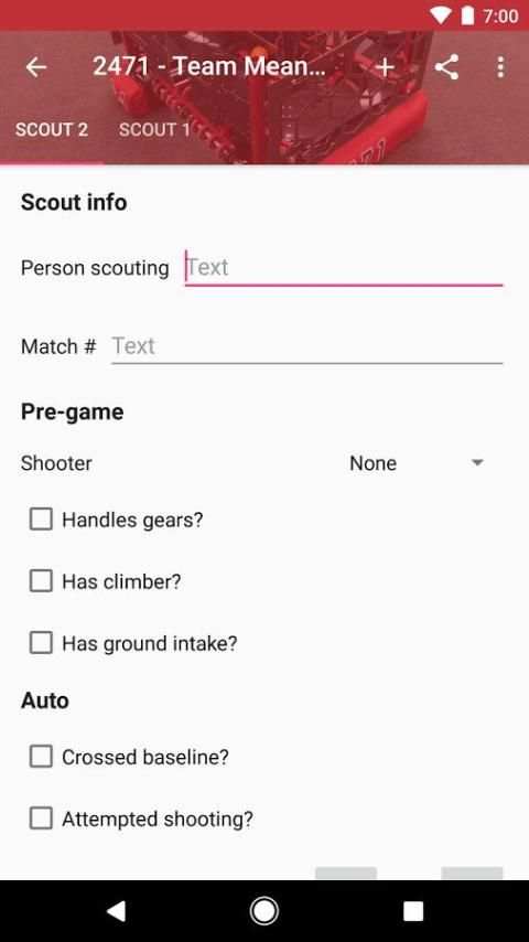 Robot Scouter - FRC Scouting स्क्रीनशॉट 2