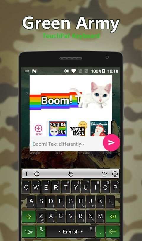 Green Army Keyboard Theme screenshot 4