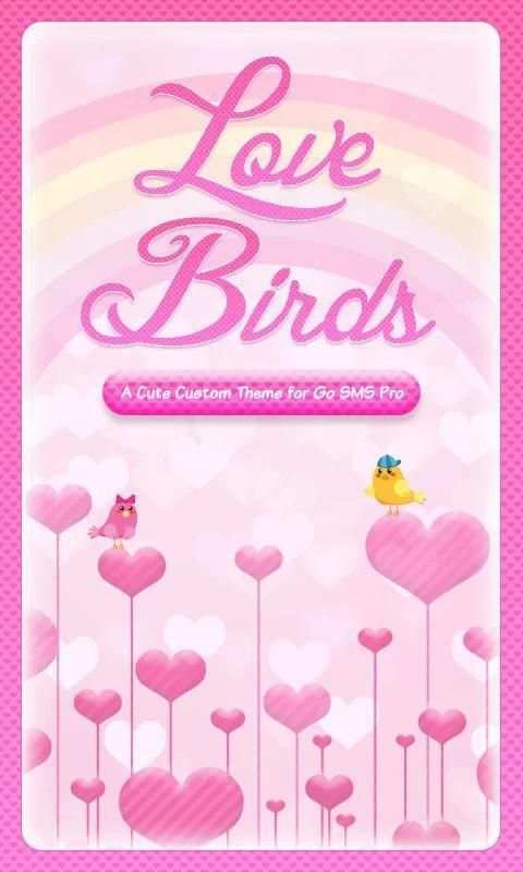 ♥ Cute Birds Love Theme SMS ♥ screenshot 6