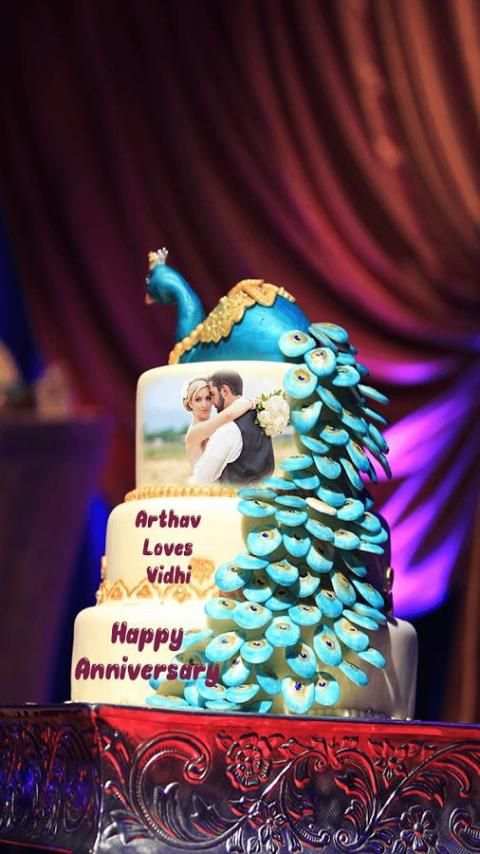 Name Photo On Anniversary Cake screenshot 1