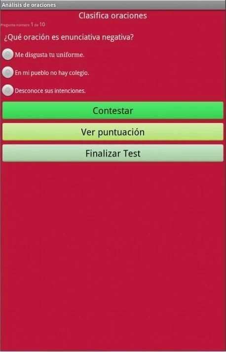 Análisis de oraciones скриншот 2
