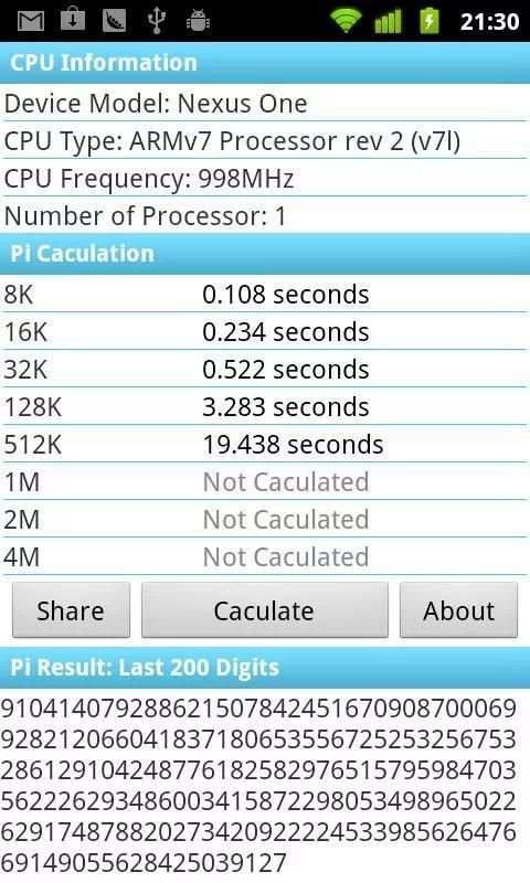 Super PI скриншот 2