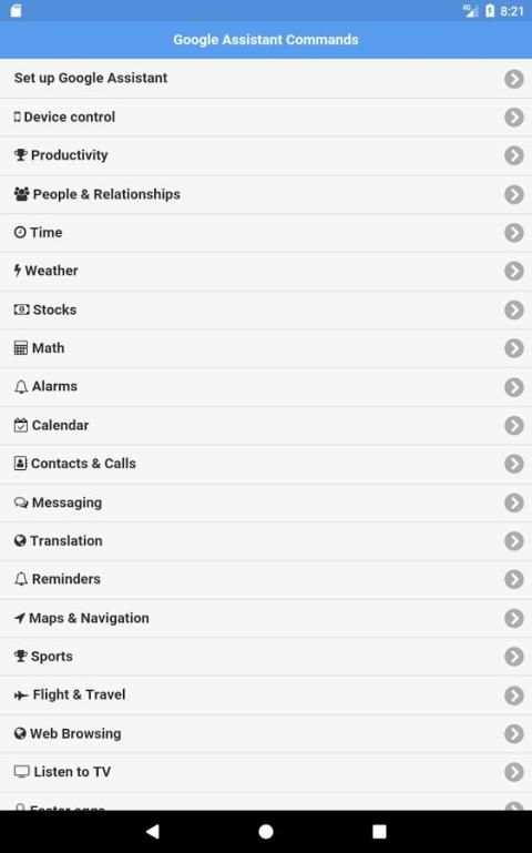 Commands for Google Assistant скриншот 3