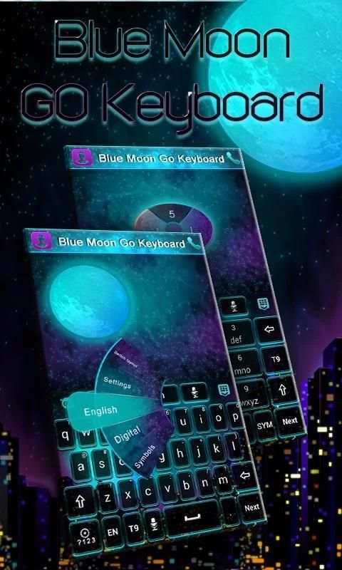 Bluemoon GO Keyboard Theme स्क्रीनशॉट 7