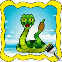 Snakes Family Cartoon Coloring