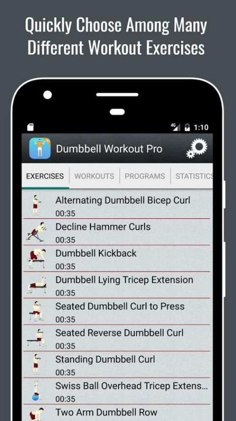 Dumbbell Workout Routine Lite скриншот 13
