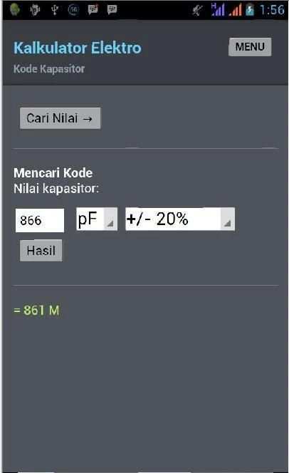 Kalkulator Elektro screenshot 2