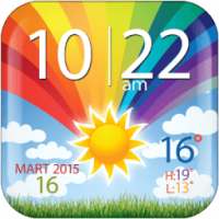 रंगीन घड़ी और मौसम विजेट on 9Apps
