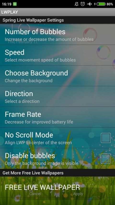 Spring Live Wallpaper स्क्रीनशॉट 8