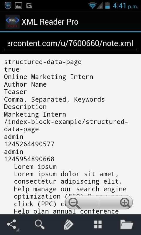 XML Reader Lite screenshot 1