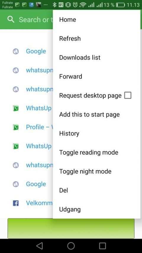 WhatsUp Browser screenshot 2