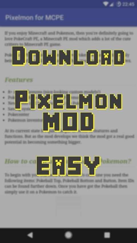 Download Pixelmon MOD for MCPE screenshot 2