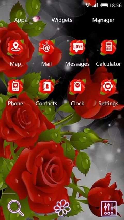 Rose 91 Launcher Theme स्क्रीनशॉट 1