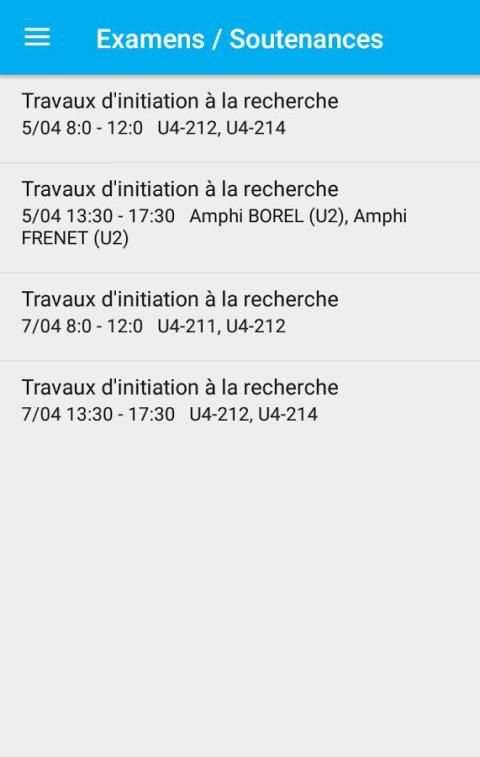 Time Table Paul Sabatier screenshot 2