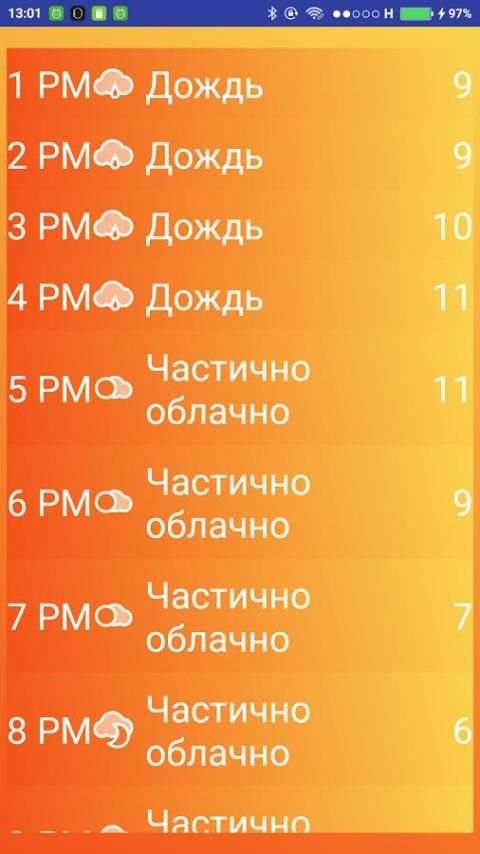 Погода скриншот 1