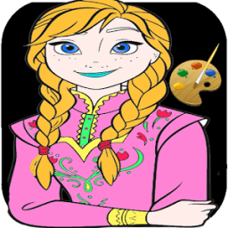 kids Coloring pages: Princess icon