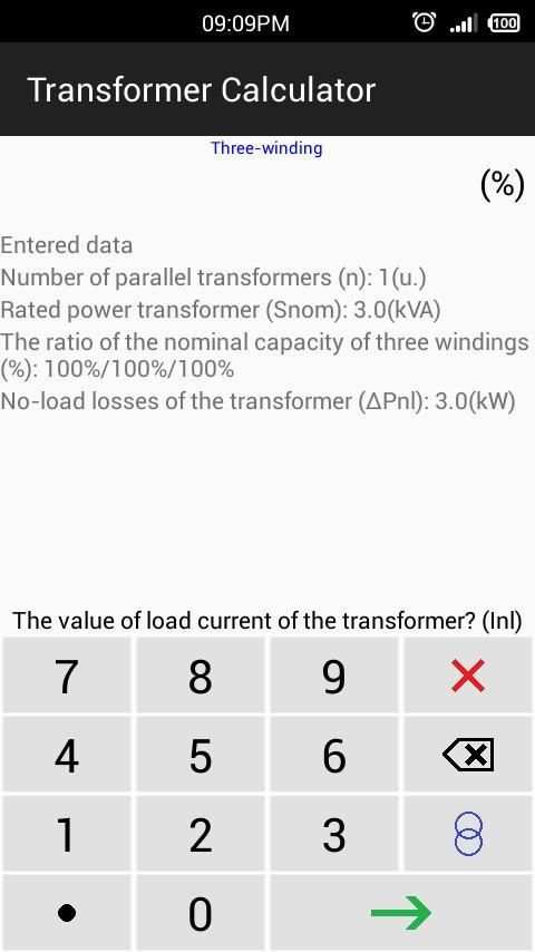 Transformer Calculator screenshot 2