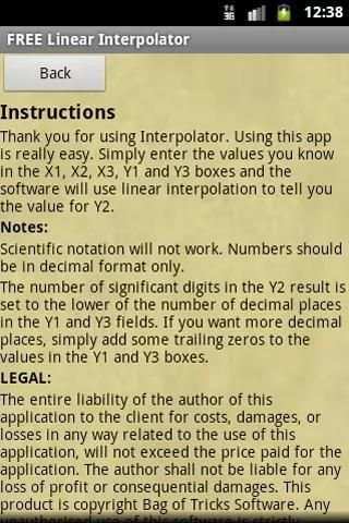 FREE Linear Interpolator screenshot 1