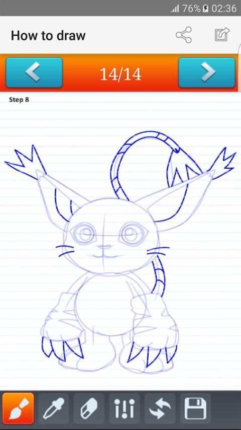 how to draw Digimon скриншот 3
